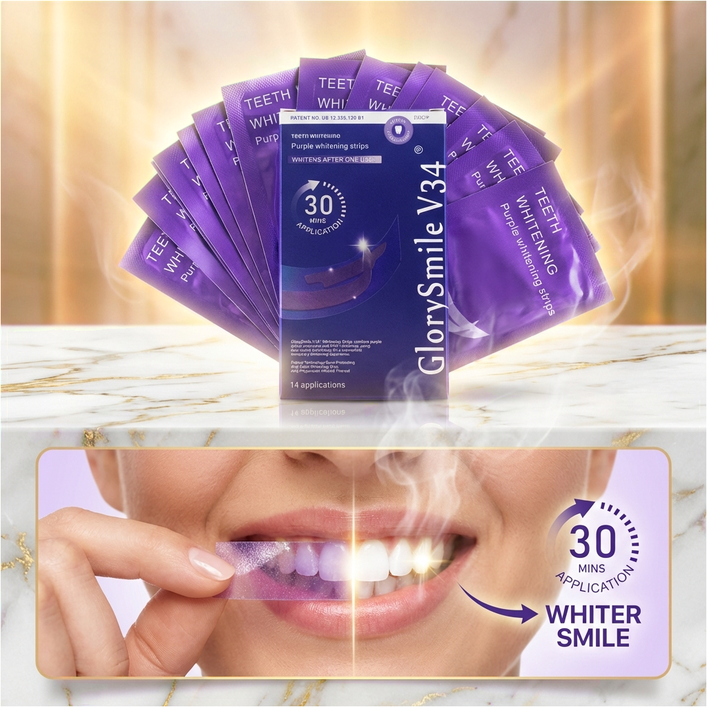 V34 Purple Teeth Whitening Strips